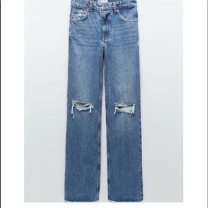 Zara Wide Leg High Waisted Jeans Brand New Size 12